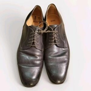 Hugo Boss Men's Dress Shoes Derby Black Size 9 Made In Italy